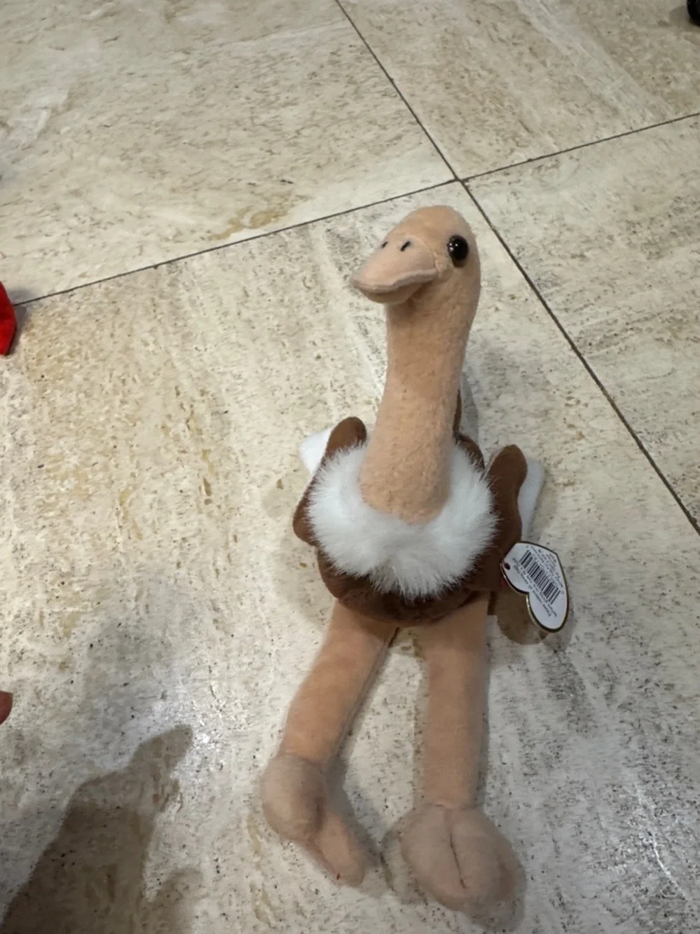 Ty Plush Bird Trio - Gray & Orange, Tan & Brown, White & Red